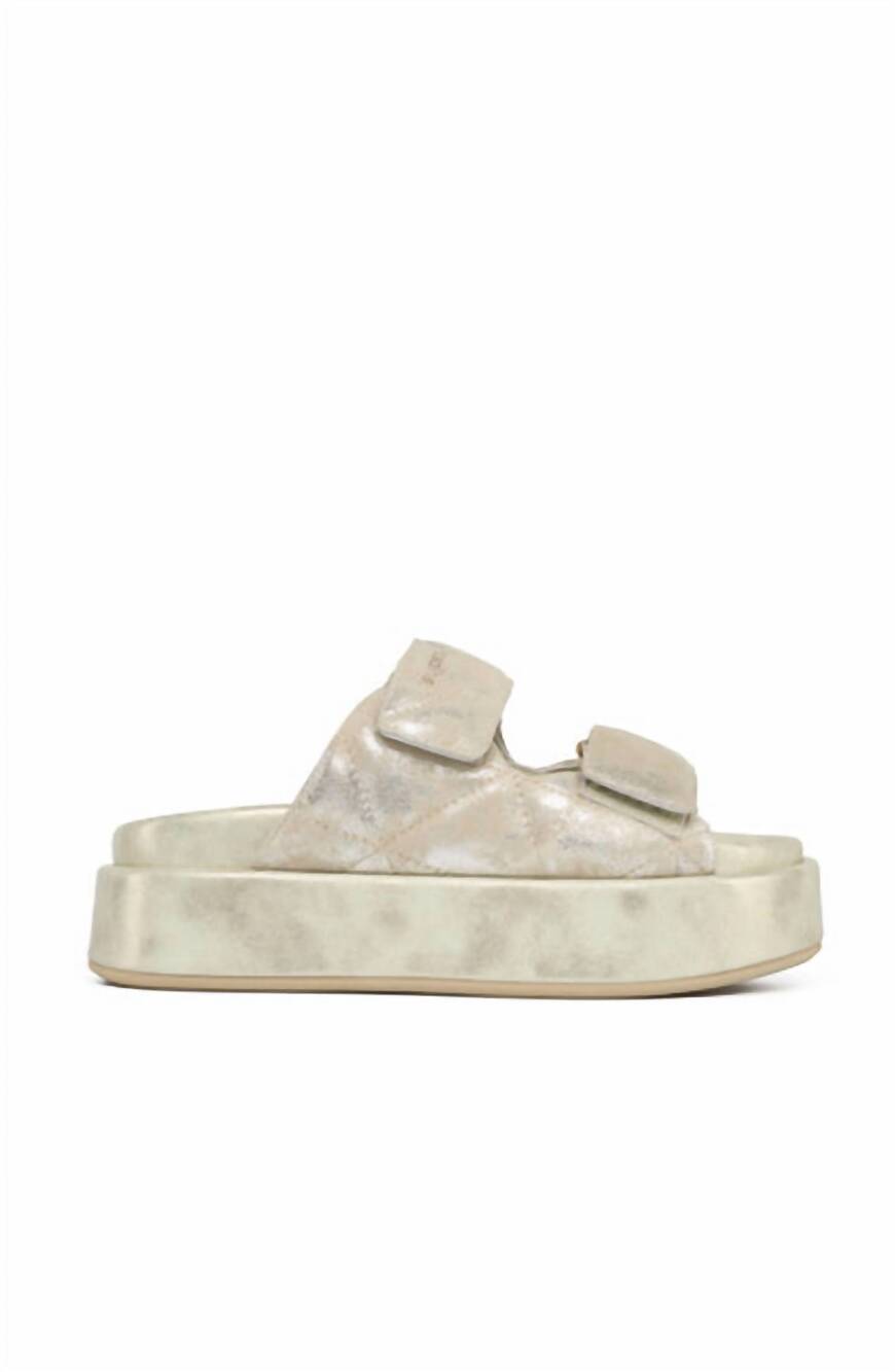 NEW J/SLIDES women's yvonne platform slide in sand suede